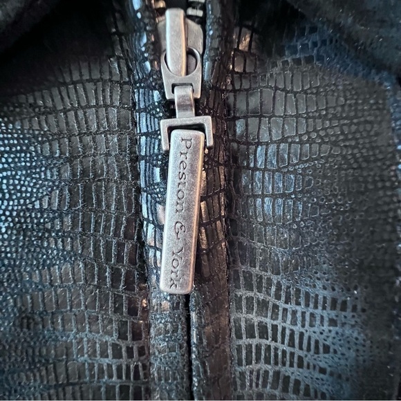 Preston & York Black Soft Suede Leather Full Zip Jacket Womens Size Medium - Picture 7 of 11